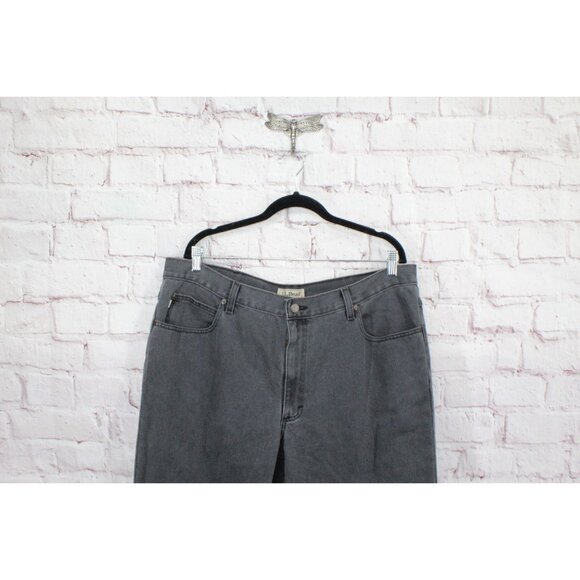 LL Bean Double L Jeans Classic Fit Straight Leg Black Size 40x29 - Picture 2 of 11